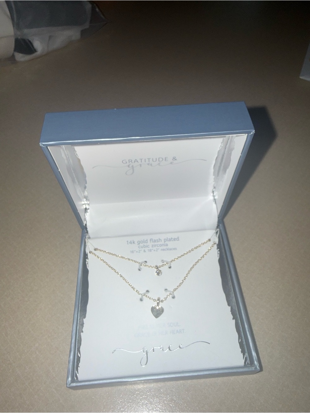 Gold-Tone Heart Layered Necklace